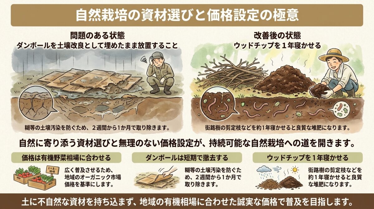 自然栽培の資材選びと価格設定の極意