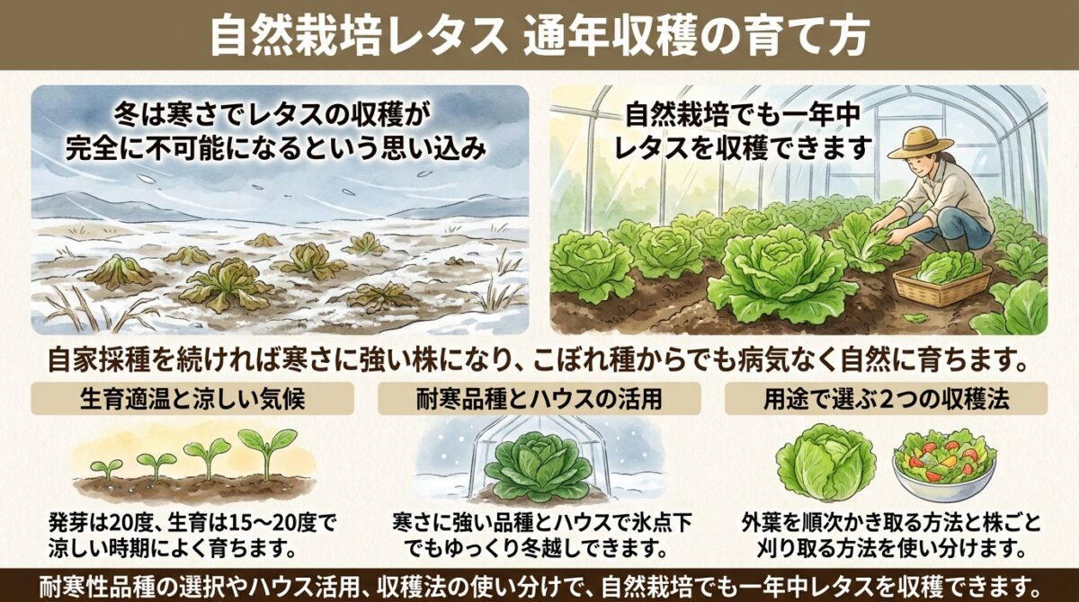 自然栽培レタス 通年収穫の育て方