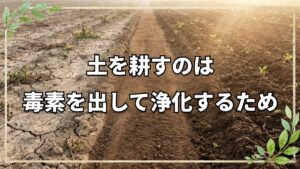 土と体は同じ?土を起こす真の理由