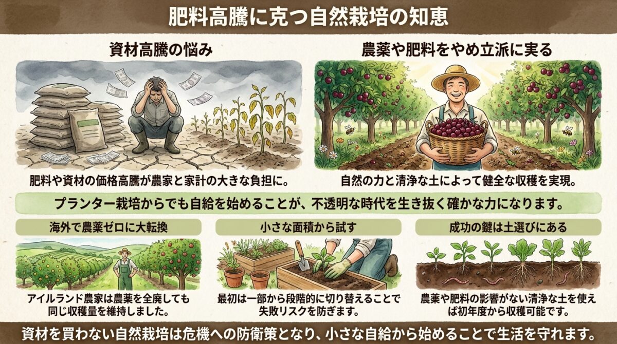 肥料高騰に克つ自然栽培の知恵