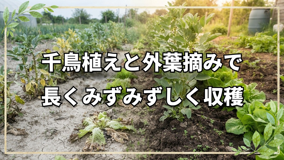 そら豆の定植ポイントと長く収穫できるミックスサラダの育て方