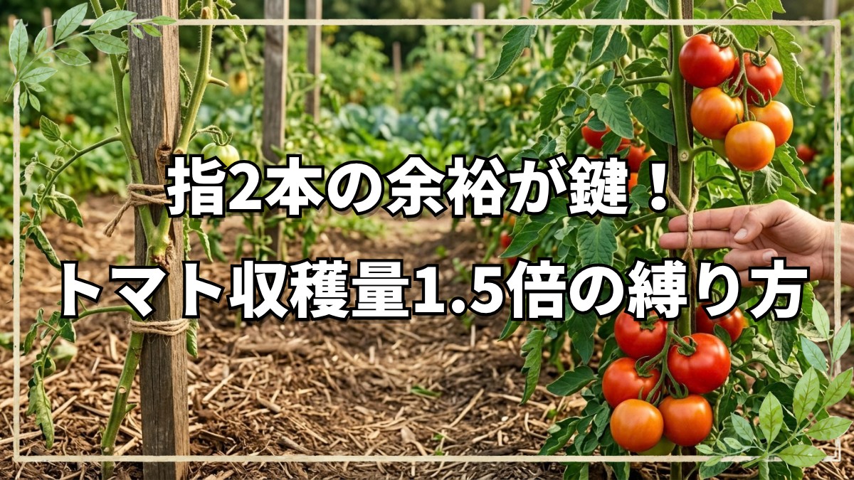 収穫量1.5倍！自然栽培トマトの誘引術