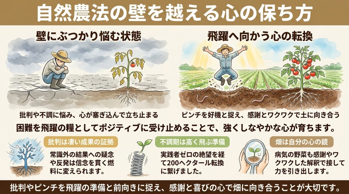 185 自然栽培 困難を力に変える心の在り方 インフォグラフィック