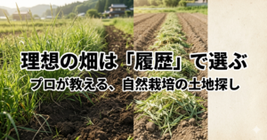 理想の畑はどう探す?自然栽培20年のプロに学ぶ「土の履歴」と「心の在り方」
