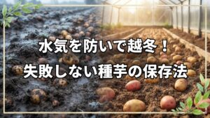 ジャガイモ土中保存と種芋選び