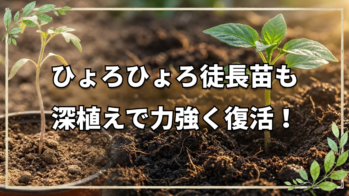 徒長苗の復活法とポット育苗のコツ