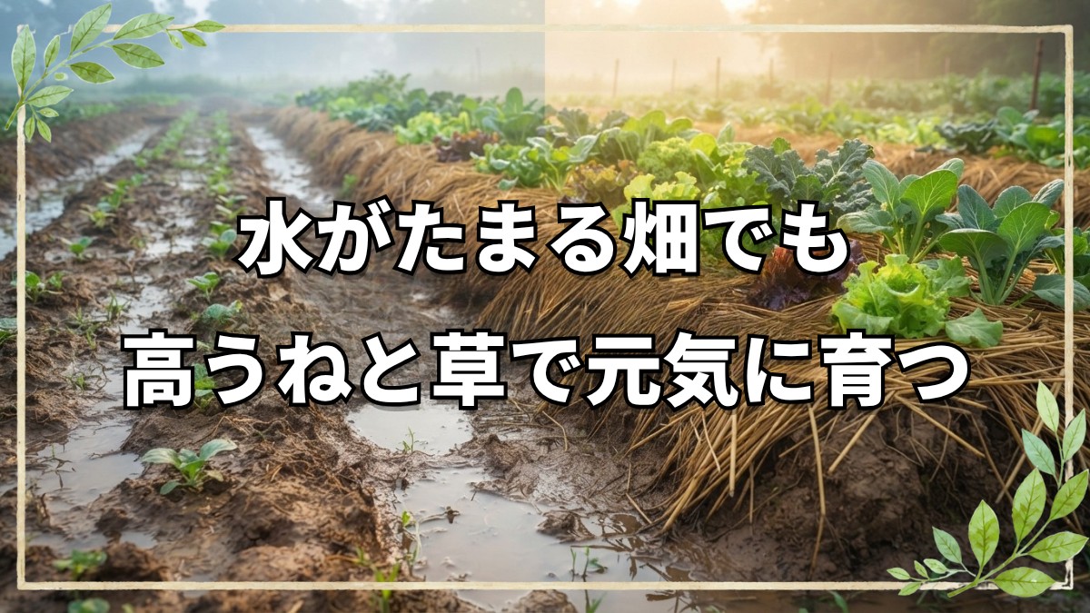 水がたまる畑でも育つ自然栽培の実践知
