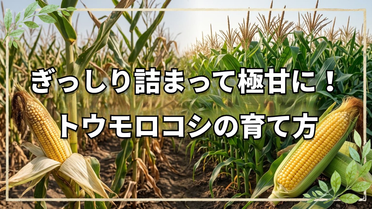 粒がしっかり詰まった甘いトウモロコシの育て方｜自然栽培のポイント