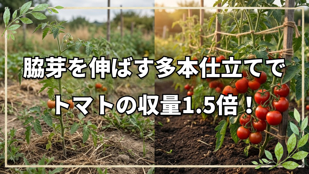 トマト収量1.5倍の仕立てと虫の捉え方