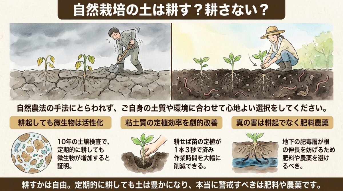 自然栽培の土は耕す?耕さない?
