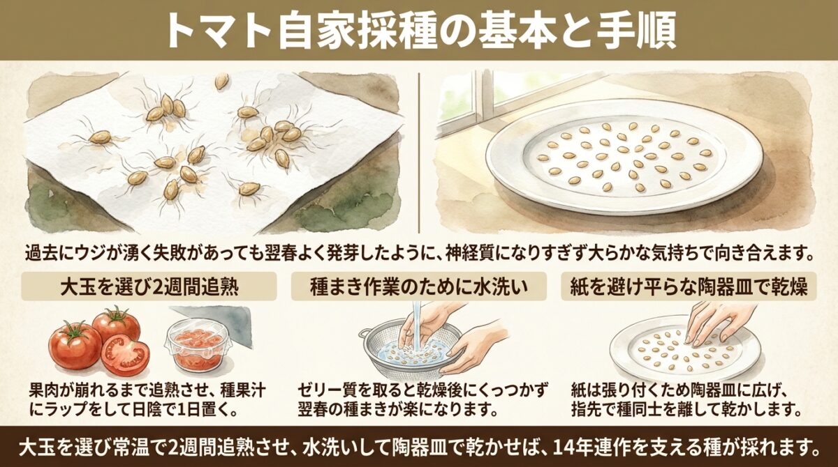 トマト自家採種の基本と手順