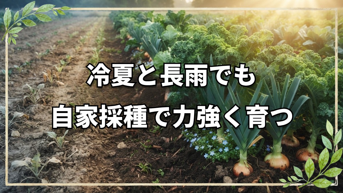 冷夏と長雨を越える土の力｜自然栽培14年目の畑に見る野菜の適応と自家採種