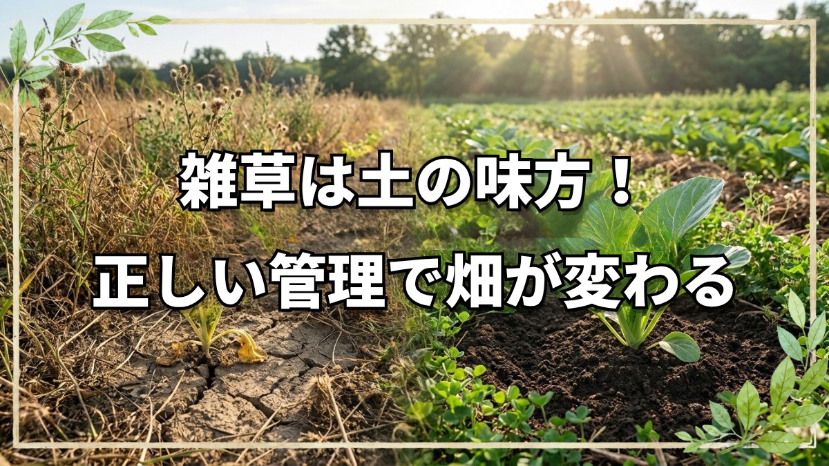 自然栽培の雑草対策！草でわかる土の状態