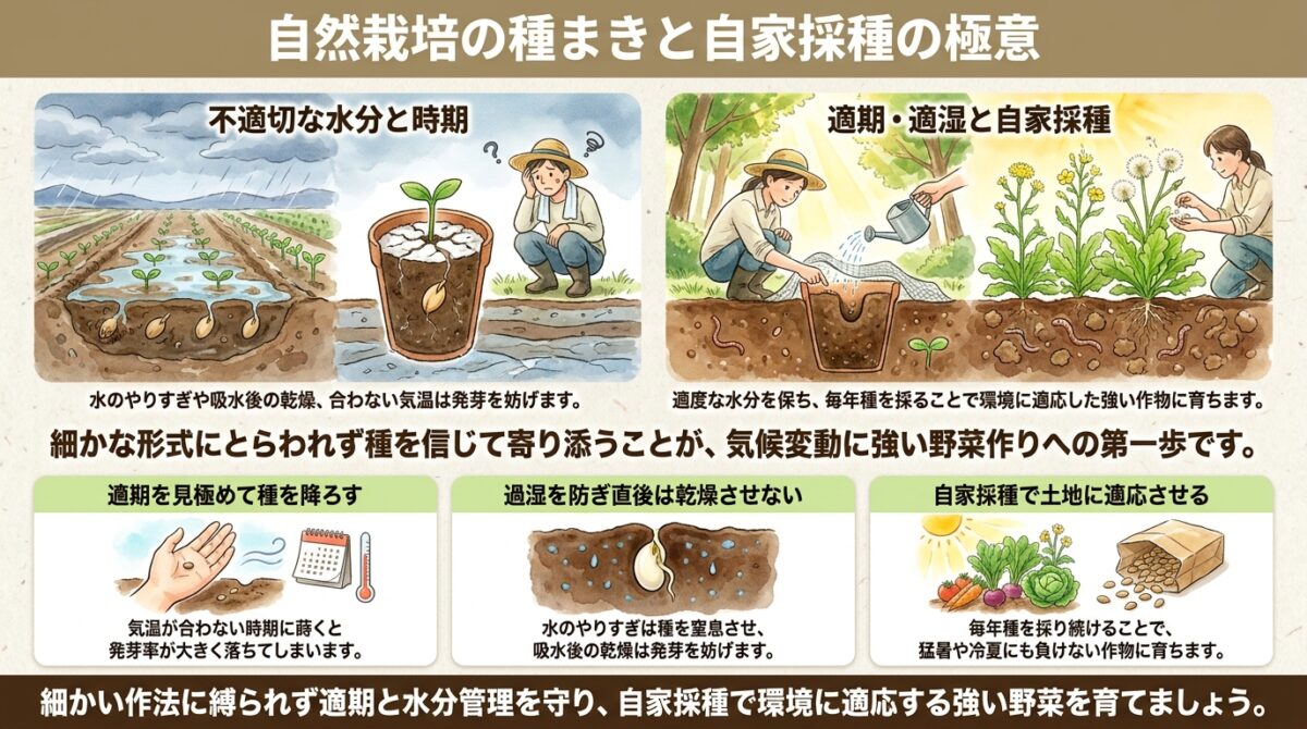自然栽培の種まきと自家採種の極意