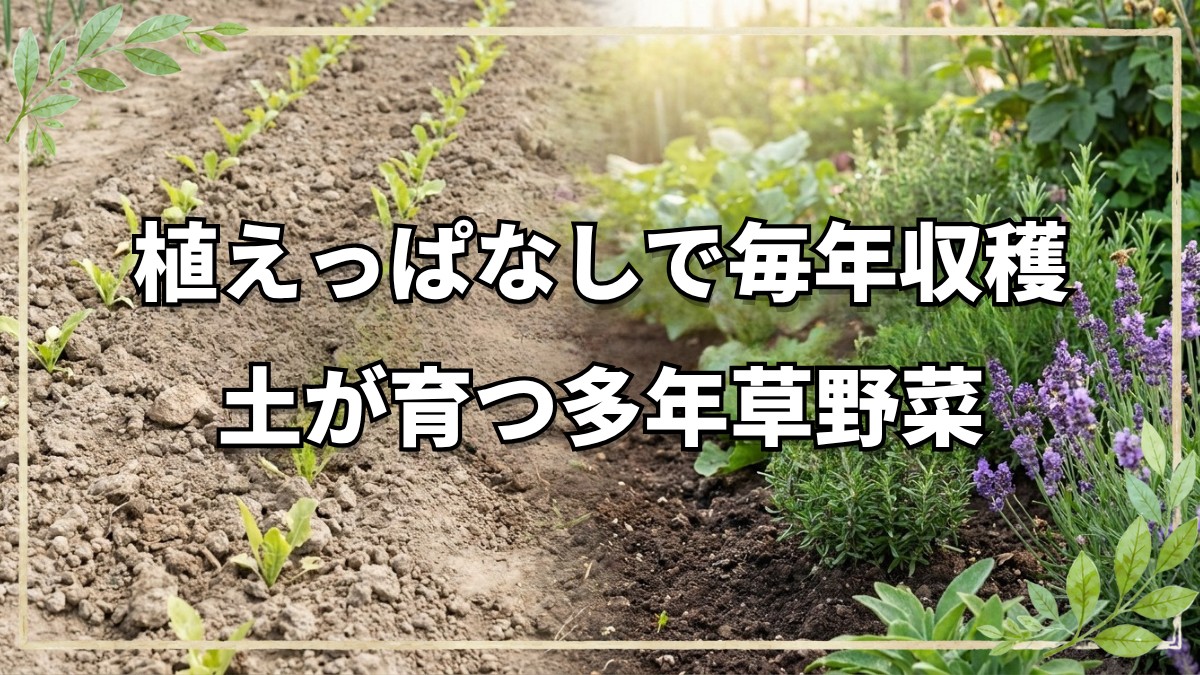 自然栽培の多年草野菜とハーブ12選