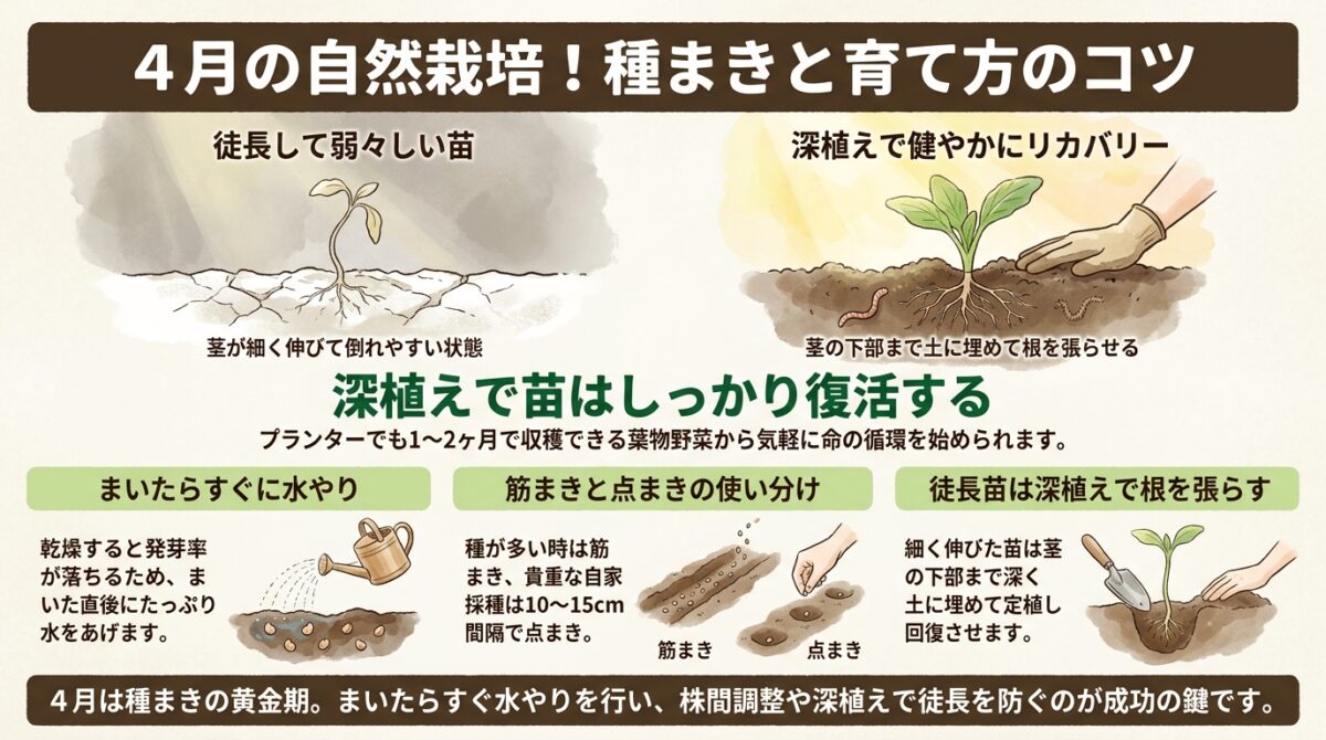 4月の自然栽培!種まきと育て方のコツ