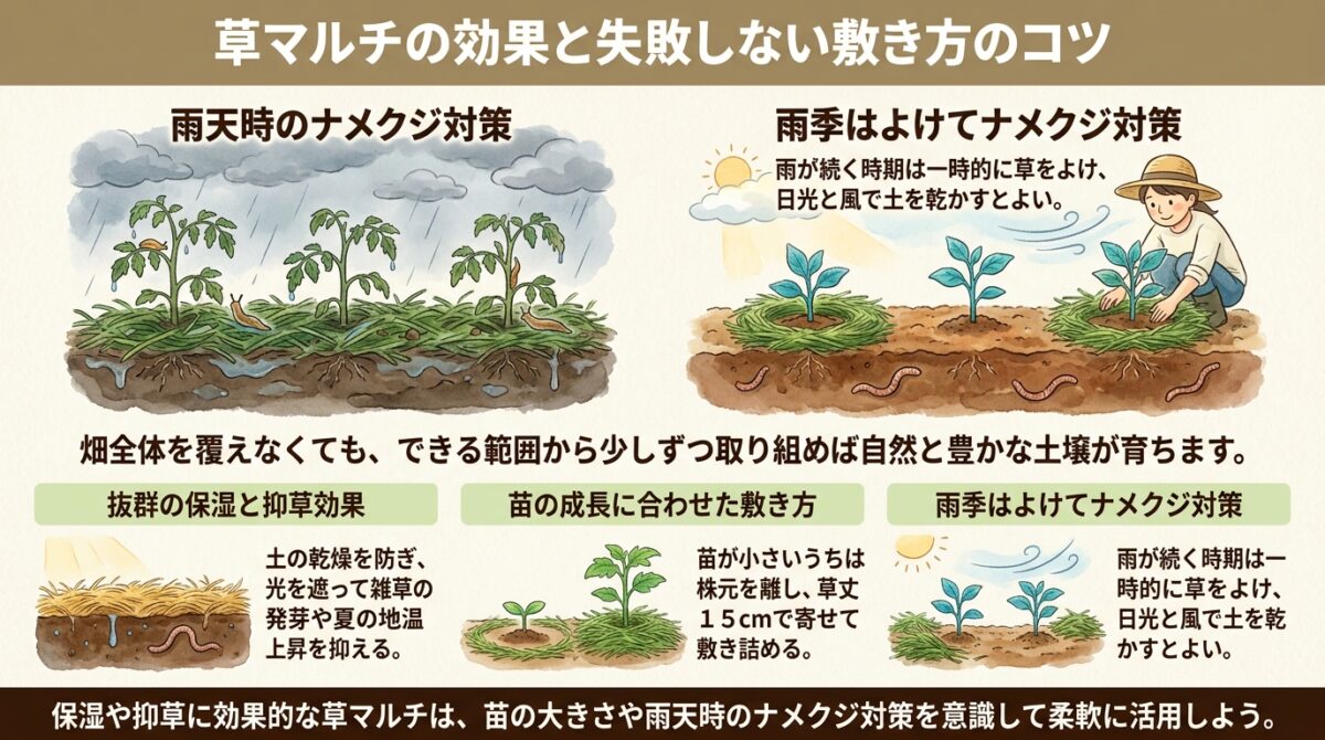 草マルチの効果と失敗しない敷き方のコツ