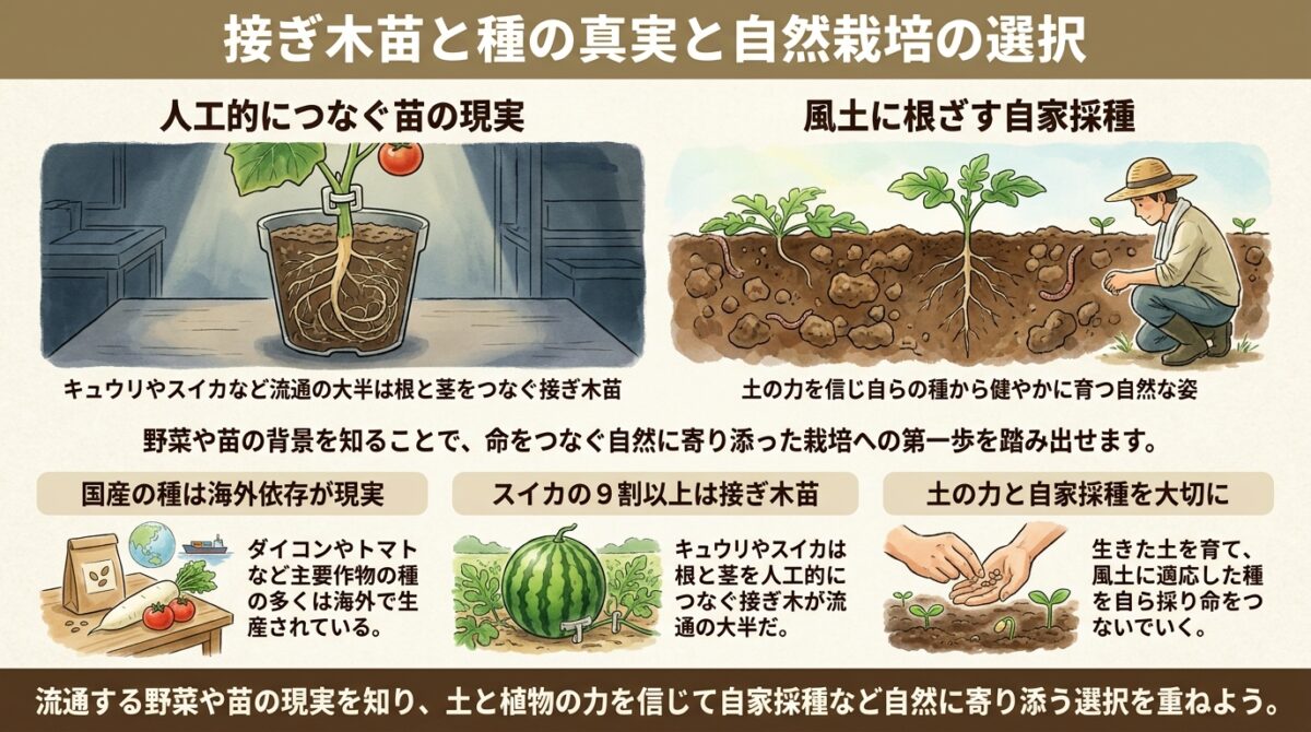 接ぎ木苗と種の真実と自然栽培の選択