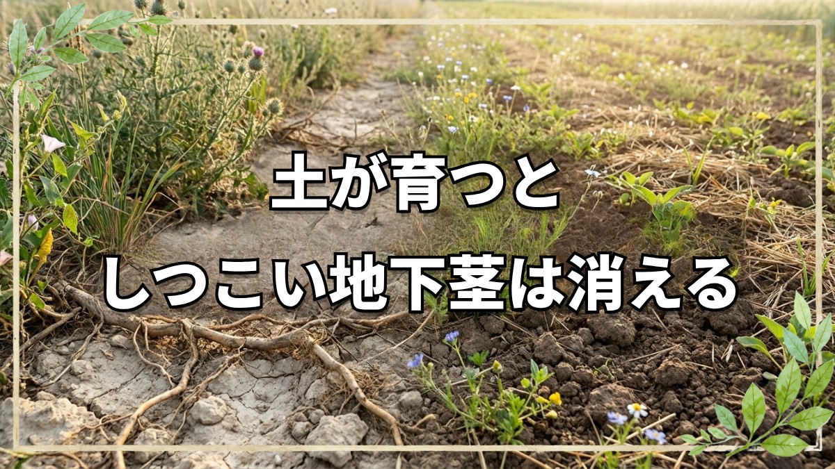雑草で土がわかる！地下茎が消える仕組み