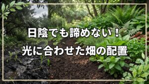 日陰でも育つ!光の要求度と畑の配置術