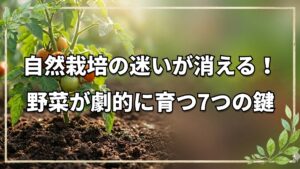 自然栽培を成功に導く「7つの鍵」〜初心者から実践者まで知っておきたい根本原則〜