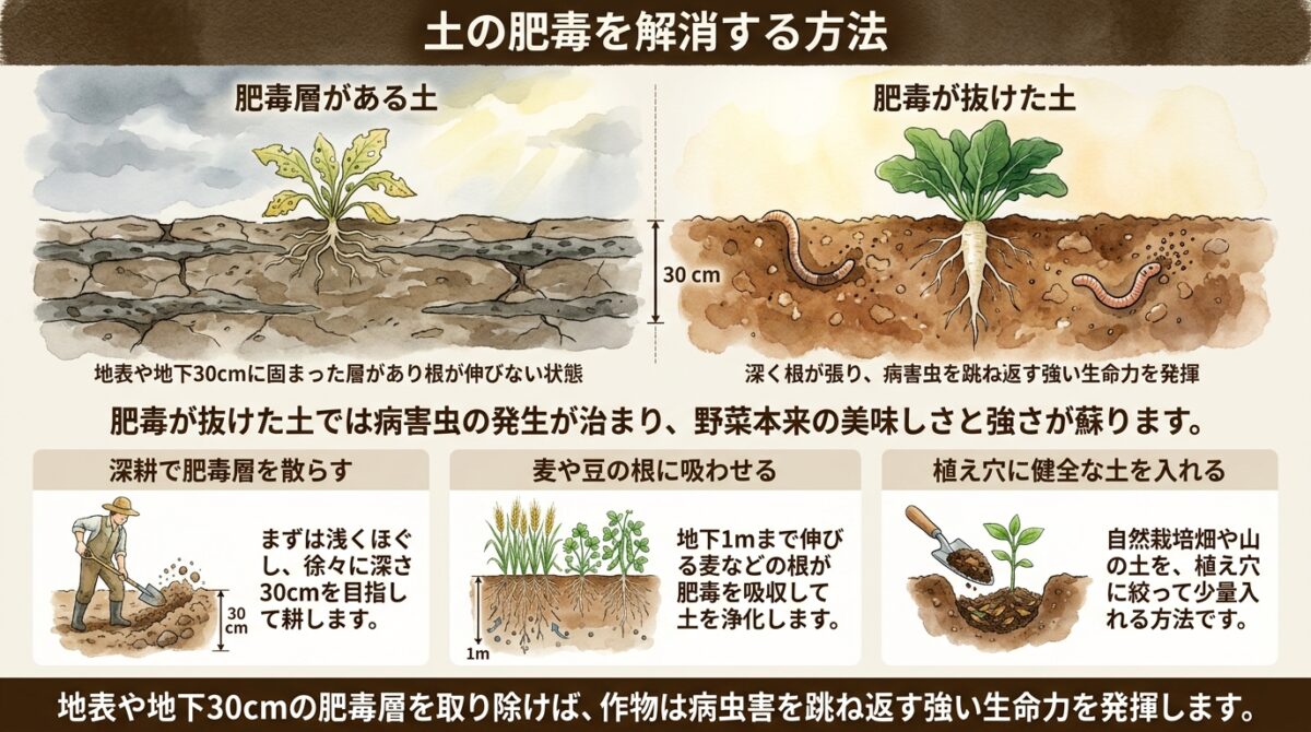 土の肥毒を解消する方法