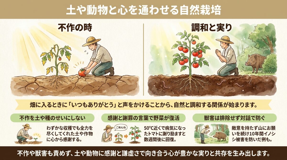 土や動物と心を通わせる自然栽培