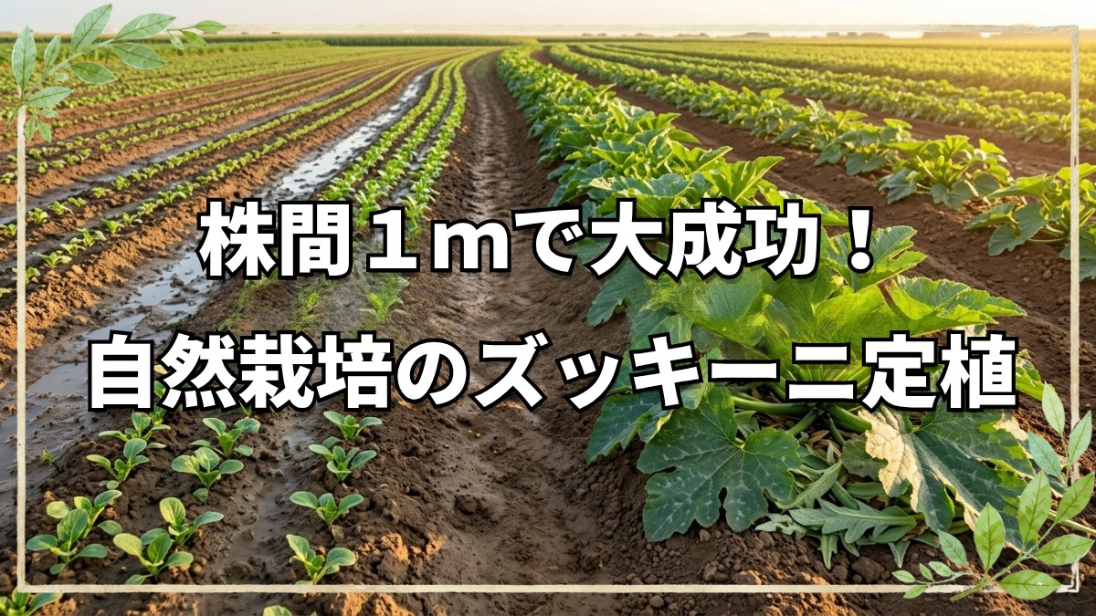自然栽培の育苗ハウス見学とズッキーニ定植のポイント