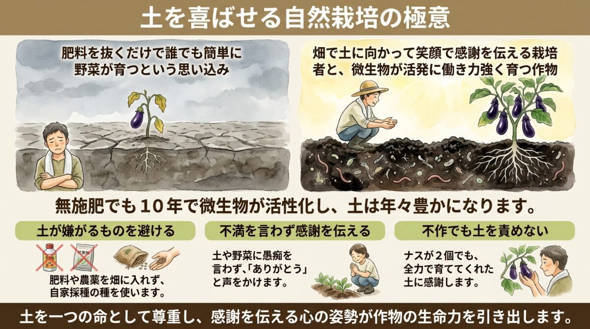 土を喜ばせる自然栽培の極意
