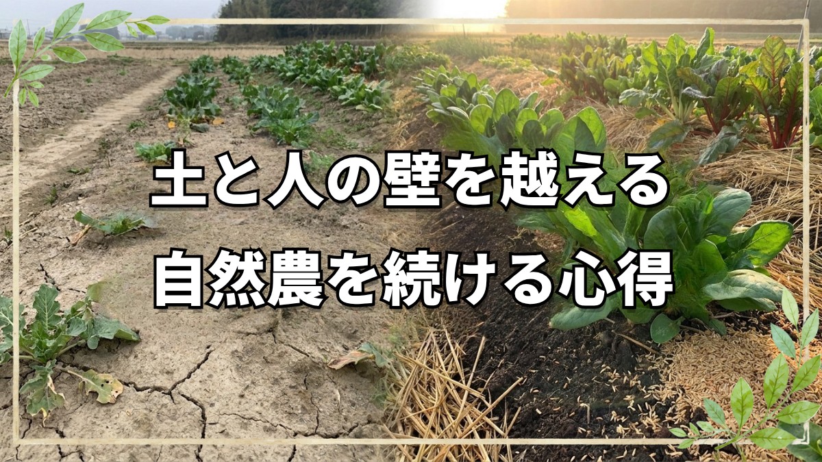 プロが語る自然農の壁と向き合う心得