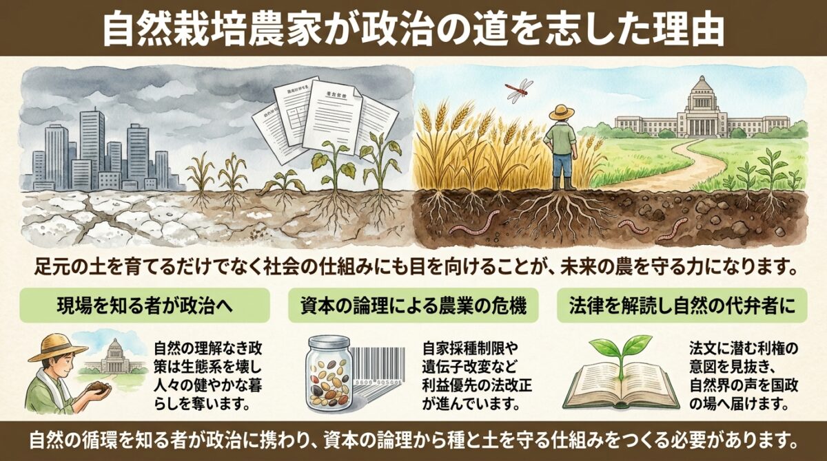 自然栽培農家が政治の道を志した理由