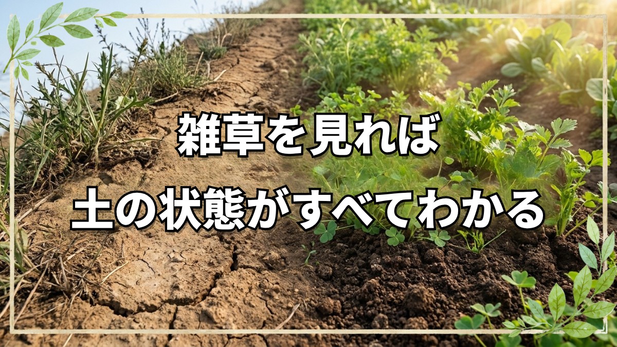 雑草の変化でわかる土のステージと肥毒