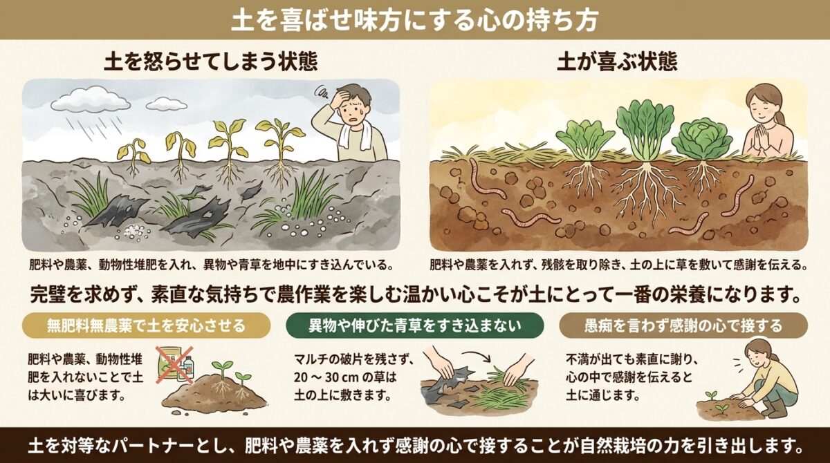 土を喜ばせ味方にする心の持ち方