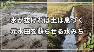元水田を畑に変える!耕作放棄地開拓における「排水対策」と水みちづくりのリアル