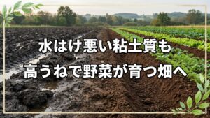 水はけの悪い粘土質の土地を畑にする手順|今橋さんの自然栽培実践から学ぶ
