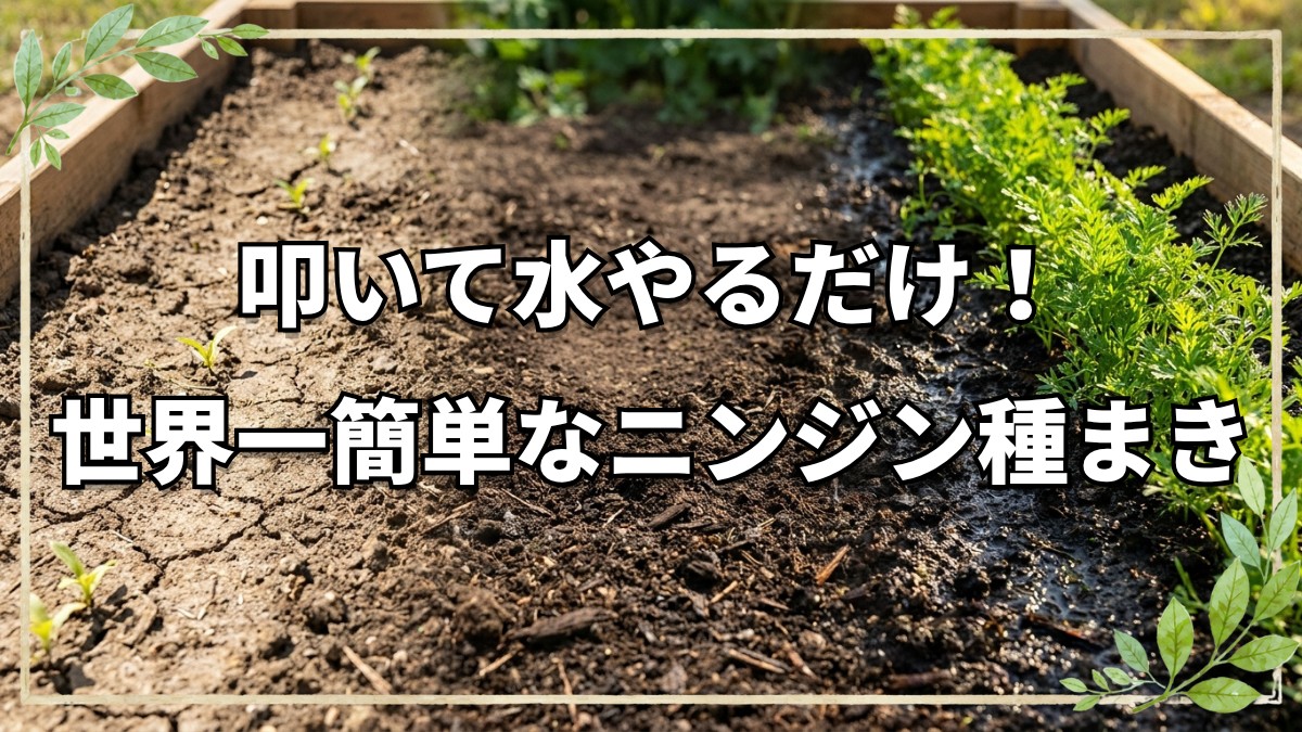 世界一簡単なニンジンの種まき法