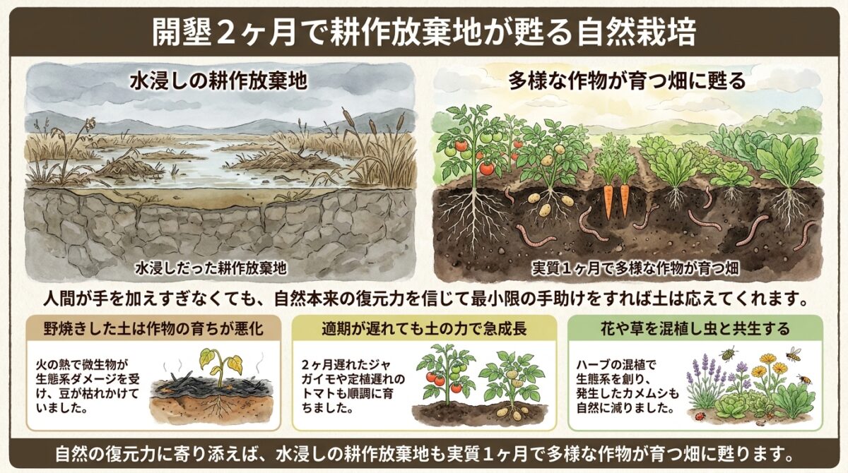 開墾2ヶ月で耕作放棄地が甦る自然栽培