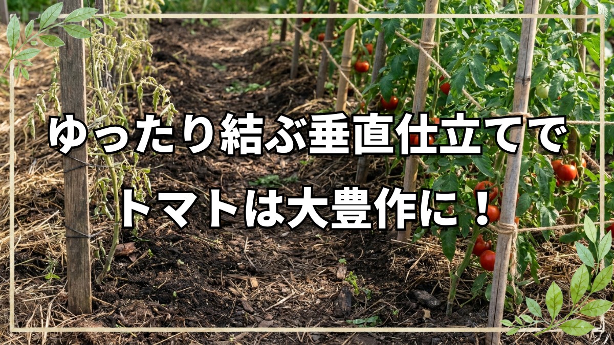 トマトの垂直仕立て実践手順とポイント｜自然栽培での枝の誘引と管理