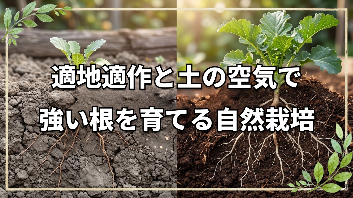 【自然栽培の基本】野菜の個性を活かす「光・水」の条件と、強い根を育てる土づくりの知恵