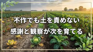 不作でも土を責めない自然栽培の心構え