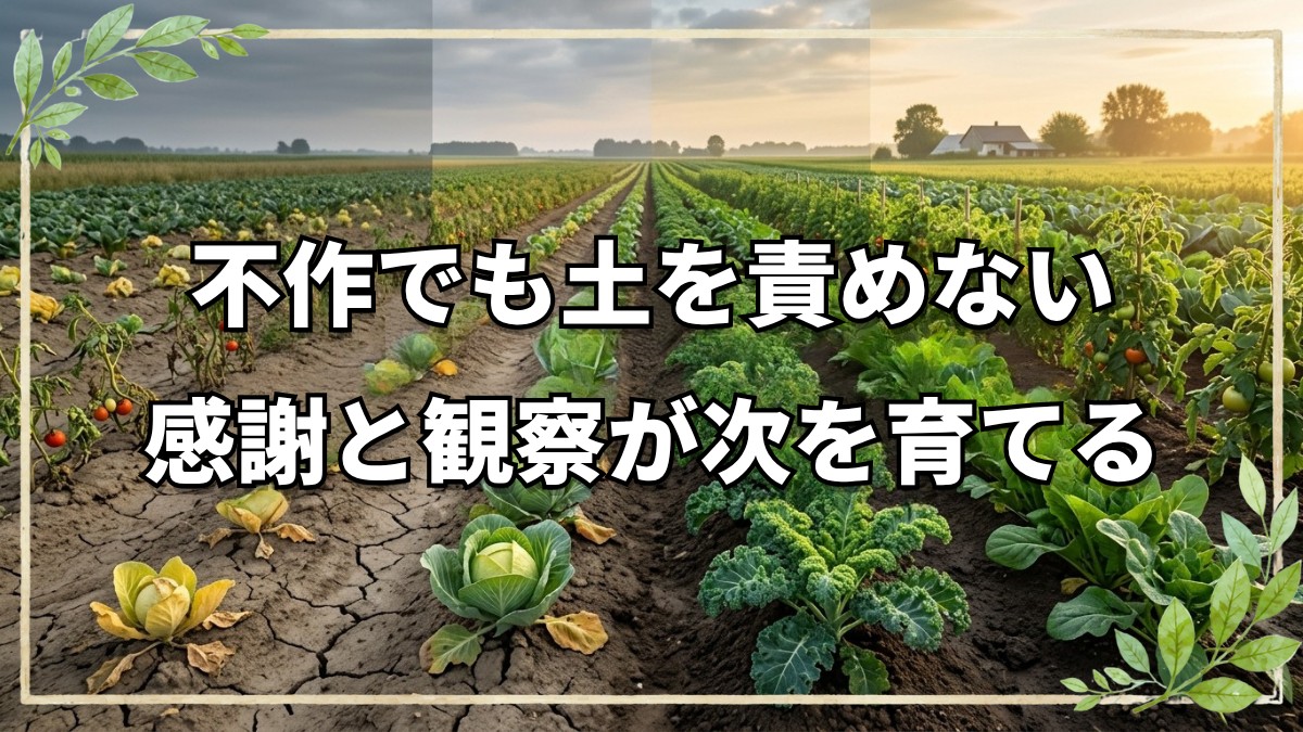 不作でも土を責めない自然栽培の心構え