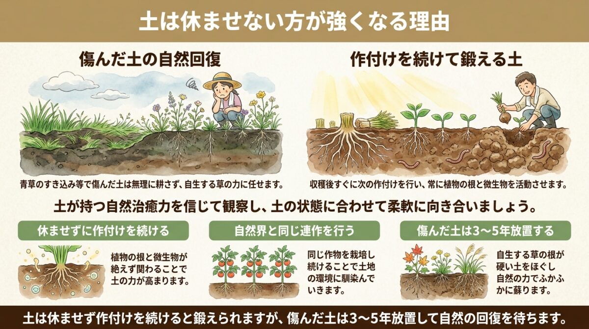 土は休ませない方が強くなる理由