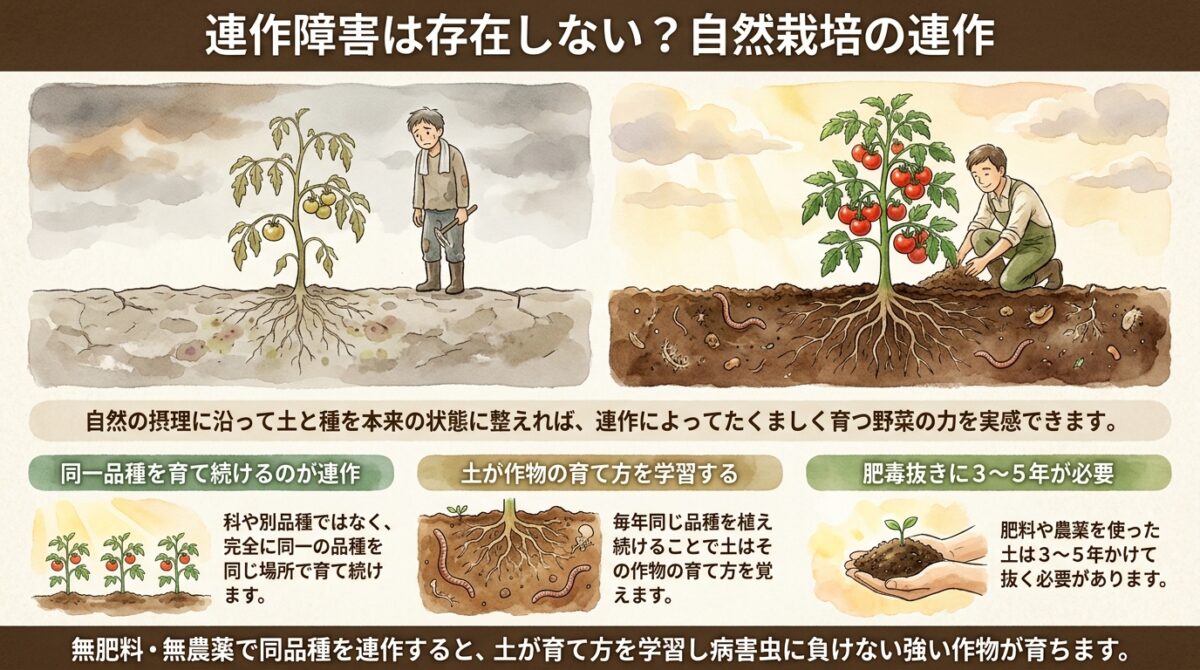 連作障害は存在しない?自然栽培の連作