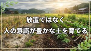 人の意識と関わりが作物を育てる