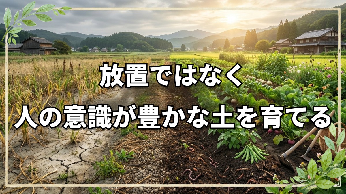 人の意識と関わりが作物を育てる