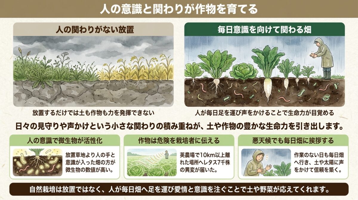 人の意識と関わりが作物を育てる