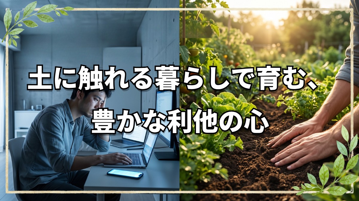 物質文明と精神文明をつなぐ架け橋――自然農法が教えてくれる「心の豊かさ」とこれからの社会