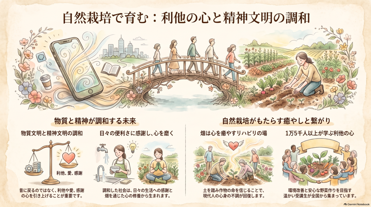 物質文明と精神文明をつなぐ架け橋――自然農法が教えてくれる「心の豊かさ」とこれからの社会
