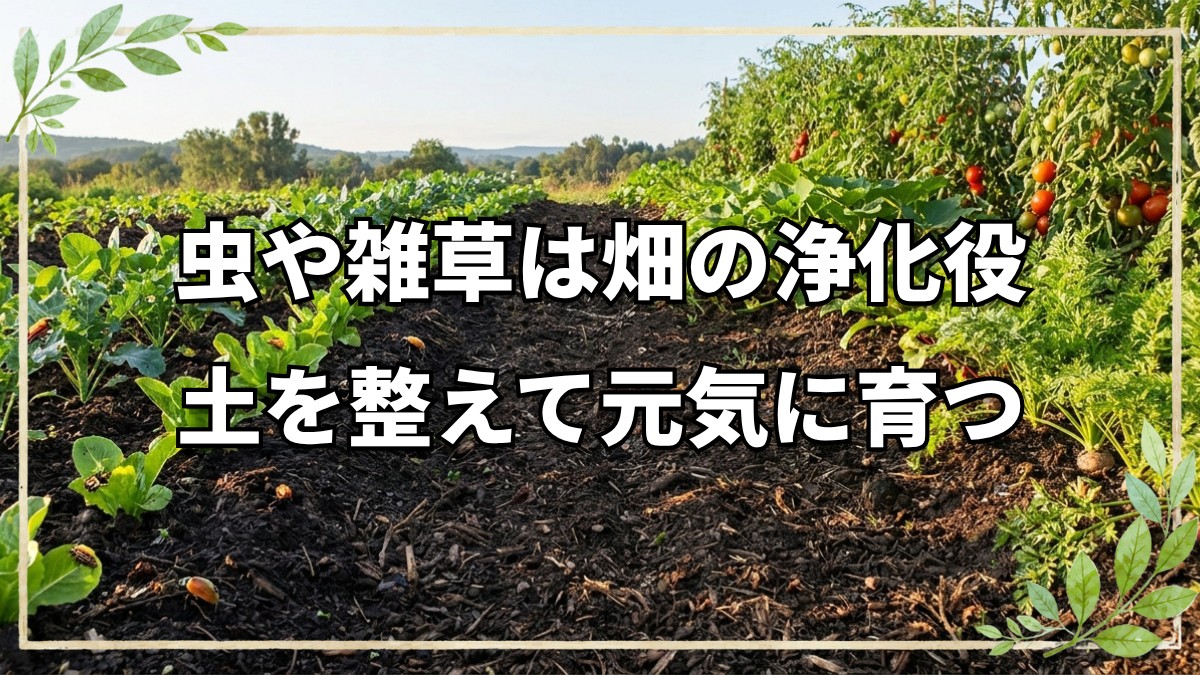 自然栽培における虫や雑草の役割とは？自然発生の視点から考える生態系の不思議