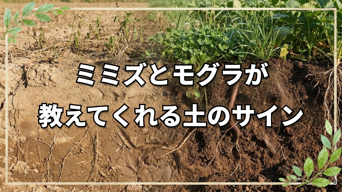 ミミズとモグラが教える土の状態
